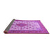 Sideview of Medallion Purple Traditional Rug, tr1660pur