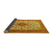 Sideview of Medallion Yellow Traditional Rug, tr1660yw