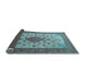 Sideview of Medallion Light Blue Traditional Rug, tr1660lblu