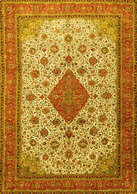 Medallion Yellow Traditional Rug, tr1660yw