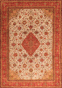 Medallion Orange Traditional Rug, tr1660org