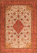 Medallion Orange Traditional Rug, tr1660org