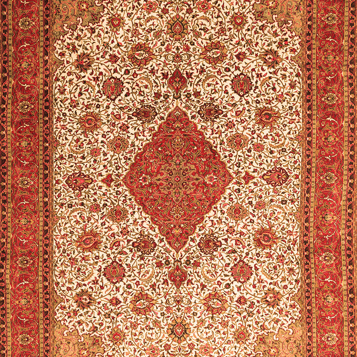 Medallion Orange Traditional Rug, tr1660org