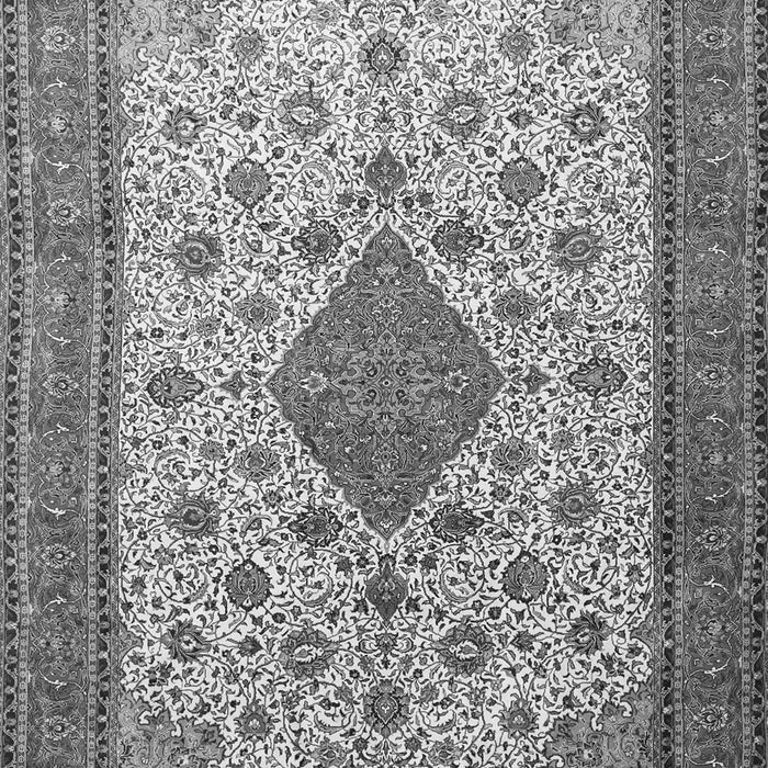 Serging Thickness of Machine Washable Medallion Gray Traditional Rug, wshtr1660gry