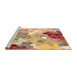 Sideview of Machine Washable Traditional Orange Rug, wshtr1661