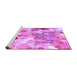 Sideview of Machine Washable Persian Purple Traditional Area Rugs, wshtr1661pur