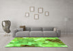 Machine Washable Persian Green Traditional Area Rugs in a Living Room,, wshtr1661grn