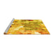 Sideview of Machine Washable Persian Yellow Traditional Rug, wshtr1661yw