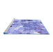 Sideview of Machine Washable Persian Blue Traditional Rug, wshtr1661blu