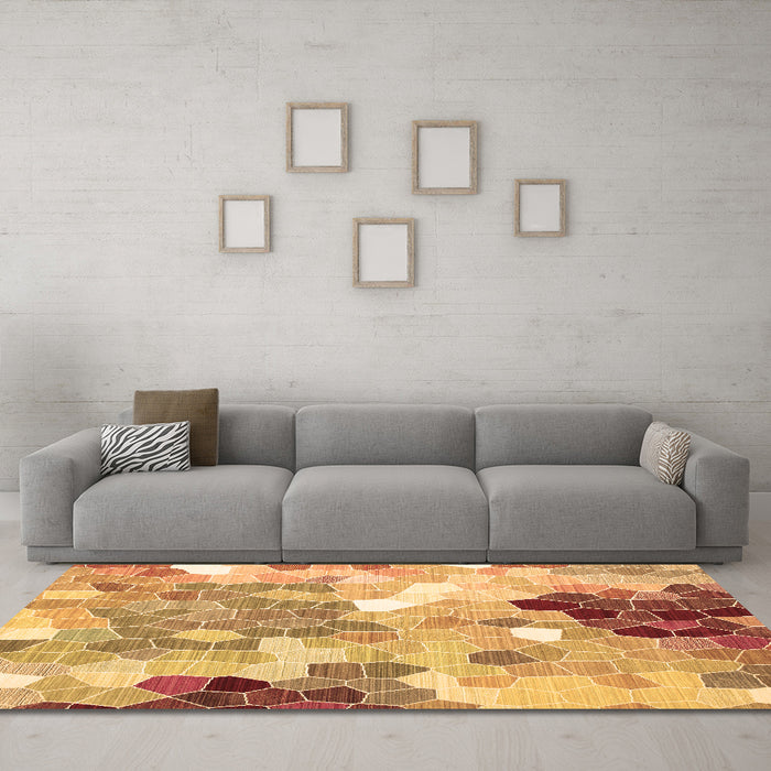 Machine Washable Persian Brown Traditional Rug in a Living Room,, wshtr1661brn