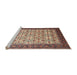 Sideview of Machine Washable Traditional Brown Rug, wshtr1662