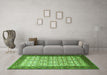 Machine Washable Persian Green Traditional Area Rugs in a Living Room,, wshtr1662grn