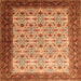 Serging Thickness of Persian Orange Traditional Rug, tr1662org