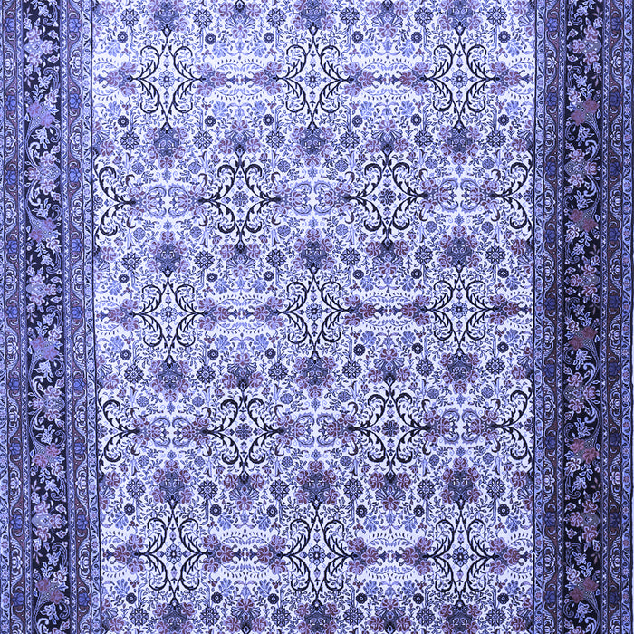 Machine Washable Persian Blue Traditional Rug, wshtr1662blu