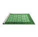 Sideview of Machine Washable Persian Emerald Green Traditional Area Rugs, wshtr1662emgrn