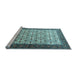 Sideview of Machine Washable Persian Light Blue Traditional Rug, wshtr1662lblu