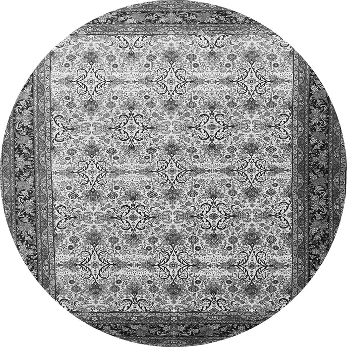 Machine Washable Persian Gray Traditional Rug, wshtr1662gry