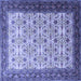 Square Persian Blue Traditional Rug, tr1662blu