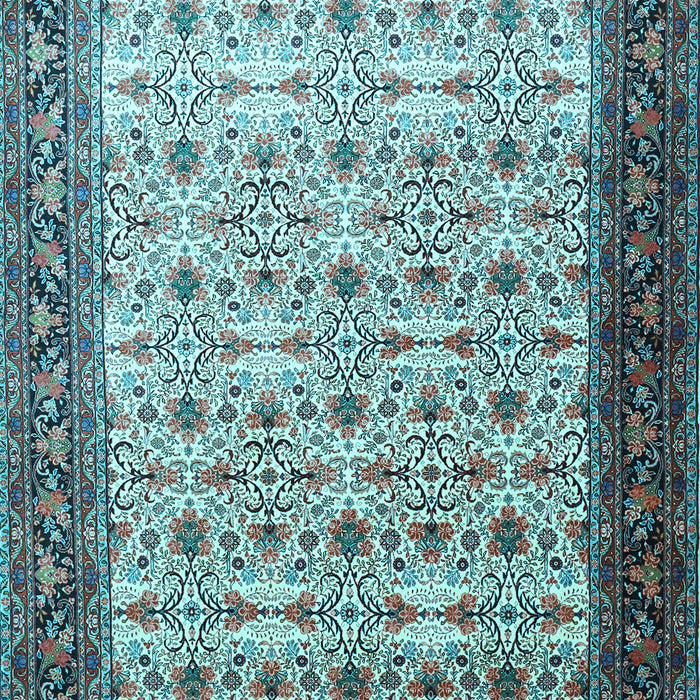 Machine Washable Persian Light Blue Traditional Rug, wshtr1662lblu