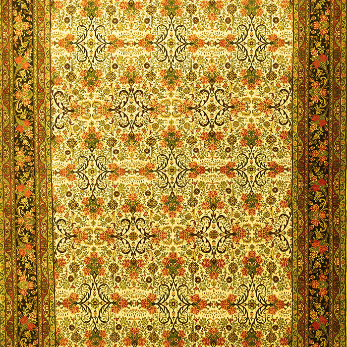 Machine Washable Persian Yellow Traditional Rug, wshtr1662yw