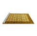 Sideview of Machine Washable Persian Yellow Traditional Rug, wshtr1662yw