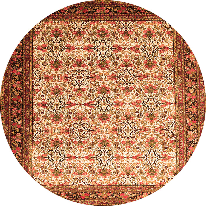 Square Persian Orange Traditional Rug, tr1662org