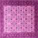 Square Persian Pink Traditional Rug, tr1662pnk
