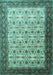 Machine Washable Persian Turquoise Traditional Area Rugs, wshtr1662turq