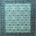 Square Persian Light Blue Traditional Rug, tr1662lblu