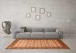 Machine Washable Persian Orange Traditional Area Rugs in a Living Room, wshtr1662org