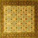 Square Persian Yellow Traditional Rug, tr1662yw