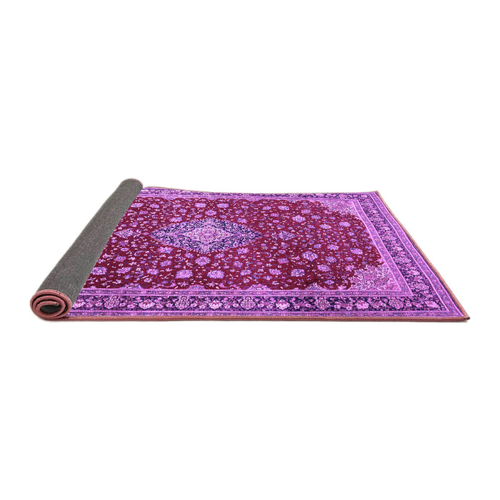Sideview of Medallion Purple Traditional Rug, tr1663pur