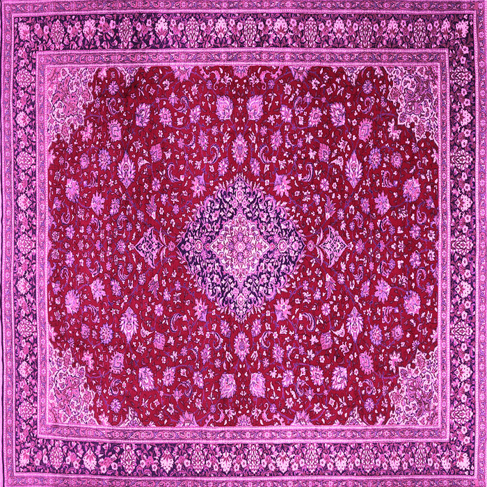 Square Medallion Pink Traditional Rug, tr1663pnk
