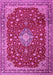 Medallion Pink Traditional Rug, tr1663pnk