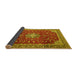 Sideview of Medallion Yellow Traditional Rug, tr1663yw