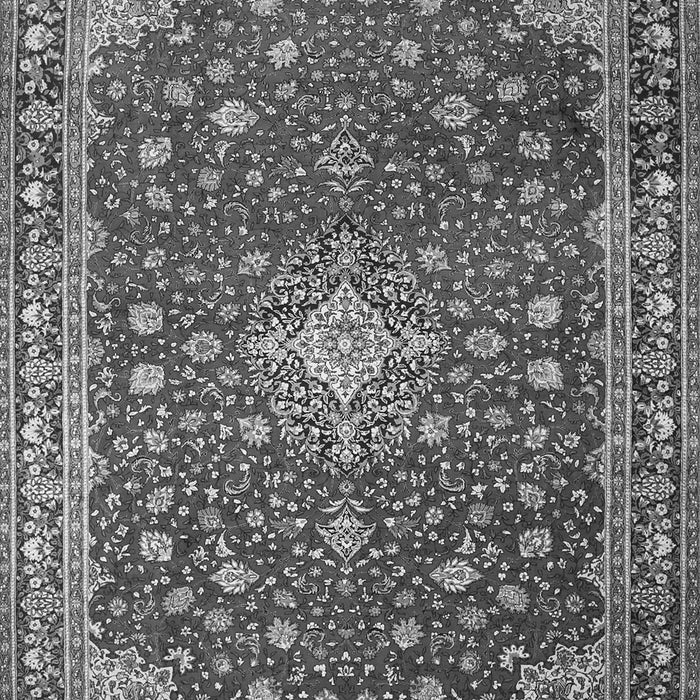 Serging Thickness of Machine Washable Medallion Gray Traditional Rug, wshtr1663gry