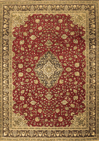 Medallion Brown Traditional Rug, tr1663brn