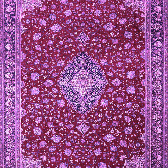 Machine Washable Medallion Purple Traditional Area Rugs, wshtr1663pur