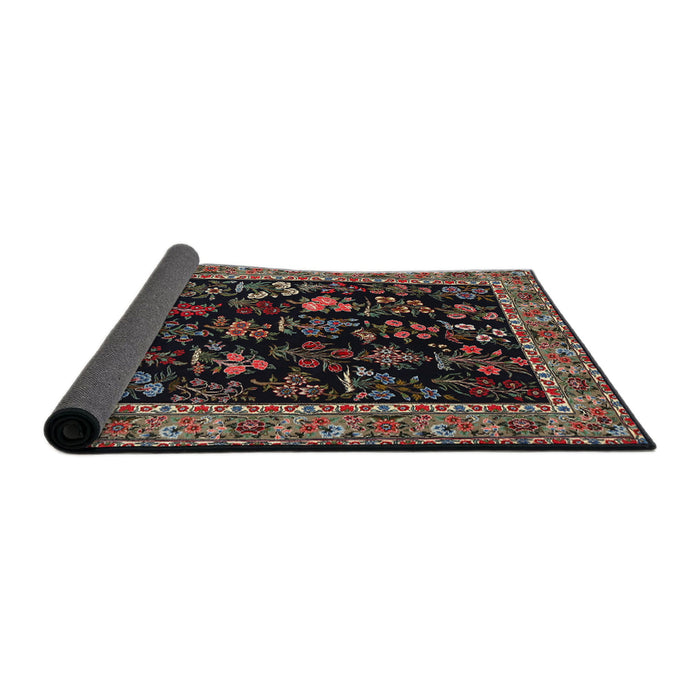 Sideview of Traditional Dark Almond Brown Animal Rug, tr1664
