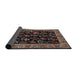 Sideview of Traditional Dark Almond Brown Animal Rug, tr1664