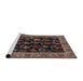 Sideview of Machine Washable Traditional Dark Almond Brown Rug, wshtr1664