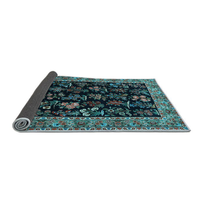 Sideview of Animal Light Blue Traditional Rug, tr1664lblu