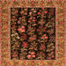 Serging Thickness of Animal Orange Traditional Rug, tr1664org