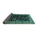 Sideview of Animal Turquoise Traditional Rug, tr1664turq