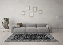 Machine Washable Animal Gray Traditional Rug in a Living Room,, wshtr1664gry