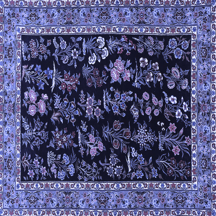 Square Machine Washable Animal Blue Traditional Rug, wshtr1664blu