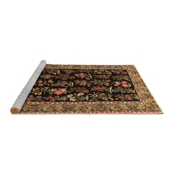 Sideview of Machine Washable Animal Brown Traditional Rug, wshtr1664brn