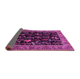 Sideview of Animal Pink Traditional Rug, tr1664pnk