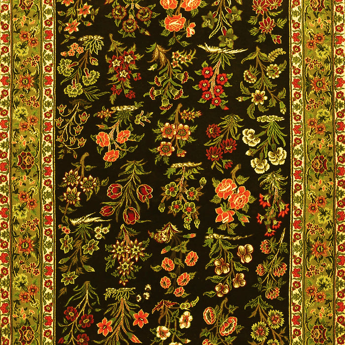 Animal Yellow Traditional Rug, tr1664yw
