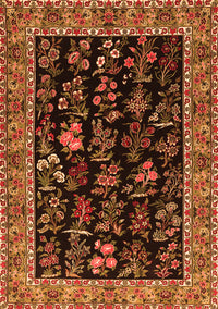 Animal Orange Traditional Rug, tr1664org